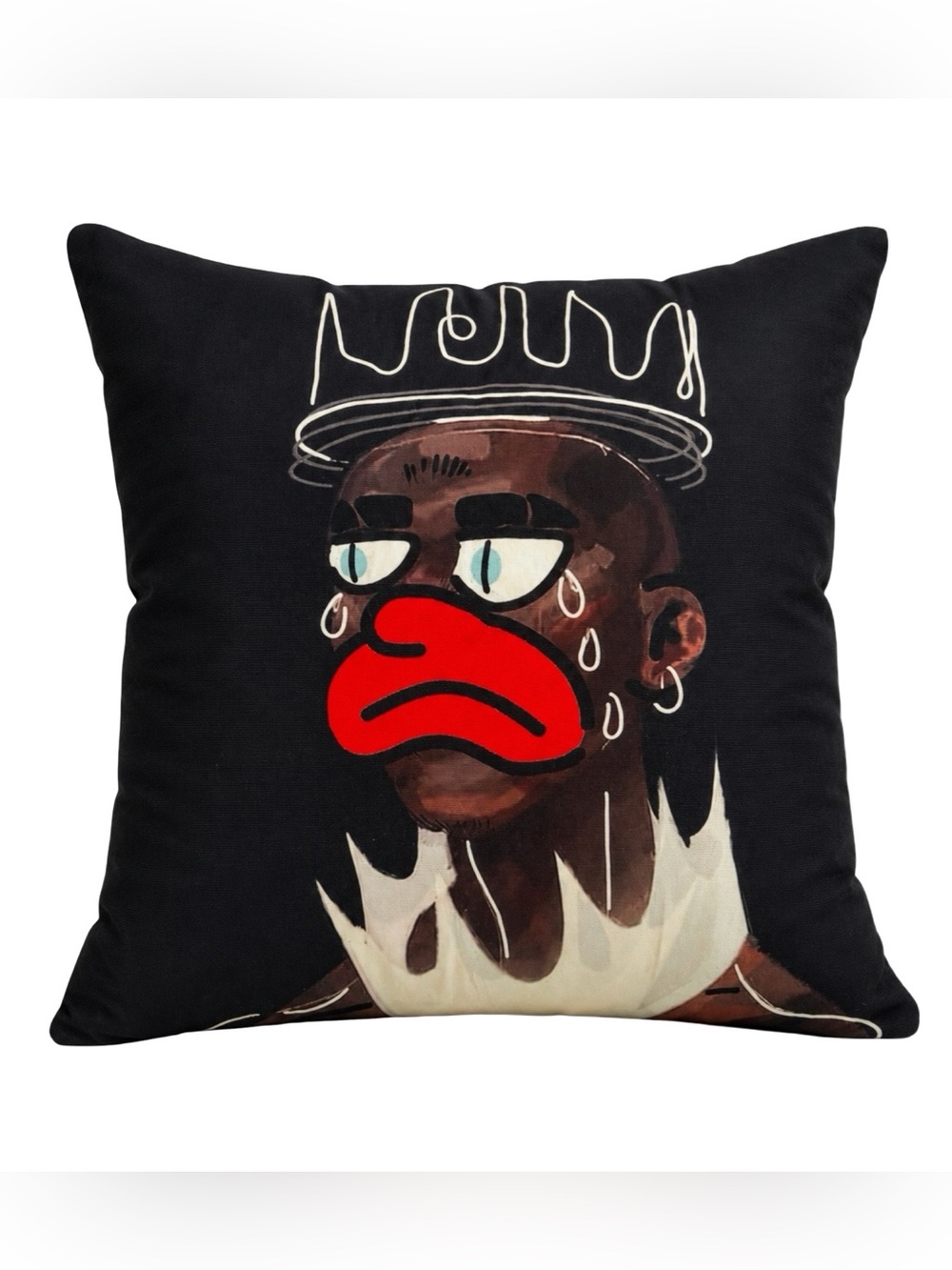 SLAWN Sorrow Portrait Throw Pillow